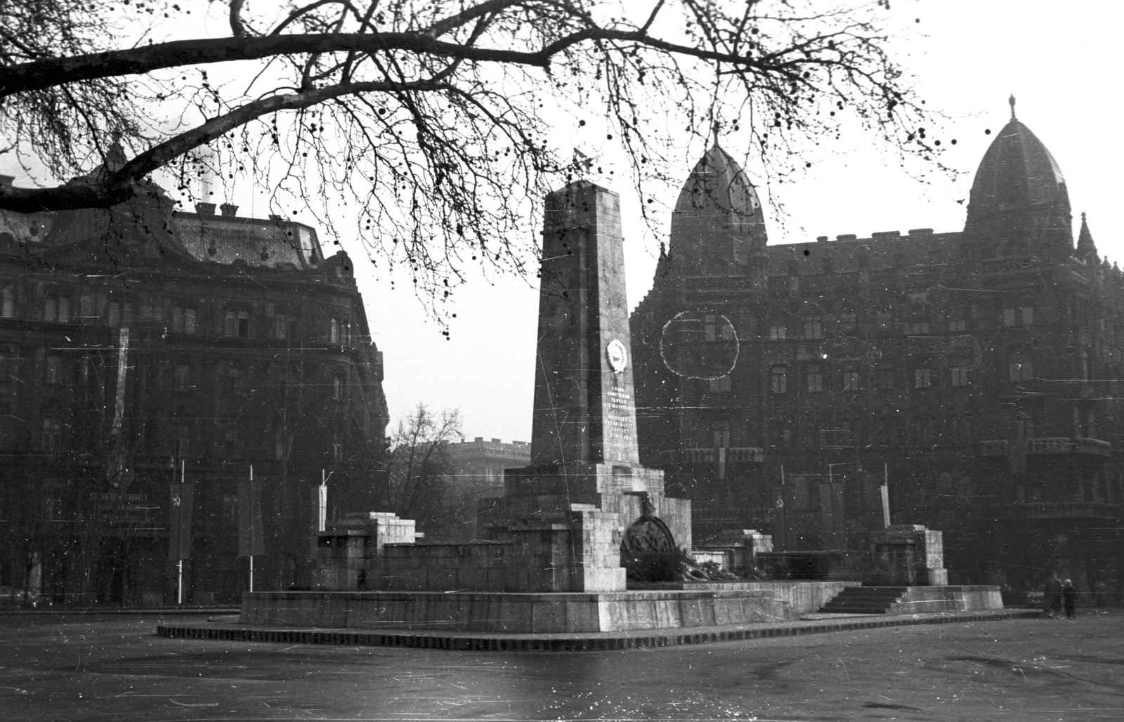 Hungary, Budapest V., Szabadság tér, szovjet hősi emlékmű., 1959, Nagy Gyula, monument, Soviet memorial, Budapest, Fortepan #51242