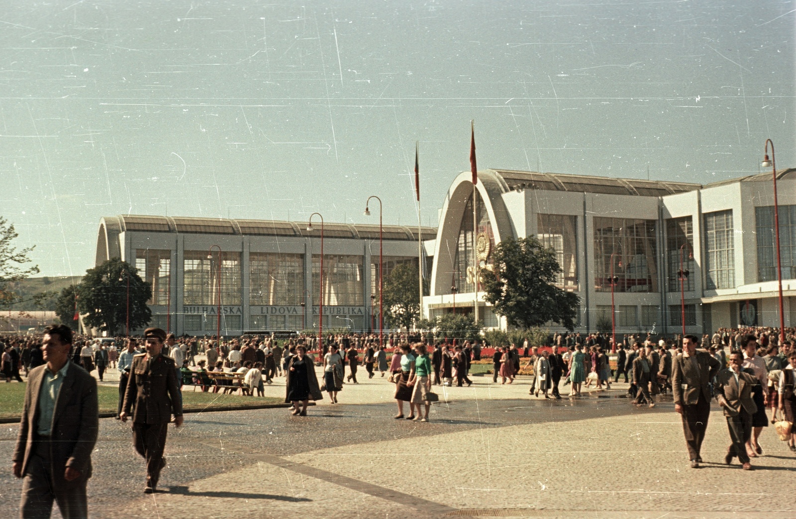 Csehország, Brno, Vásárváros, Brnói Nemzetközi Vásár., 1959, Nagy Gyula, Csehszlovákia, színes, nemzetközi vásár, Fortepan #51280