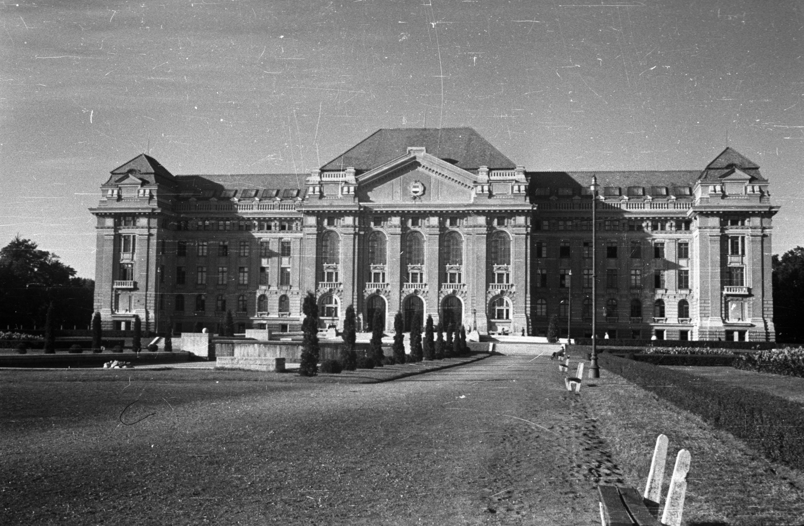 Magyarország, Debrecen, a Debreceni Egyetem központi épülete., 1958, Nagy Gyula, egyetem, eklektikus építészet, neobarokk stílus, Fortepan #51592