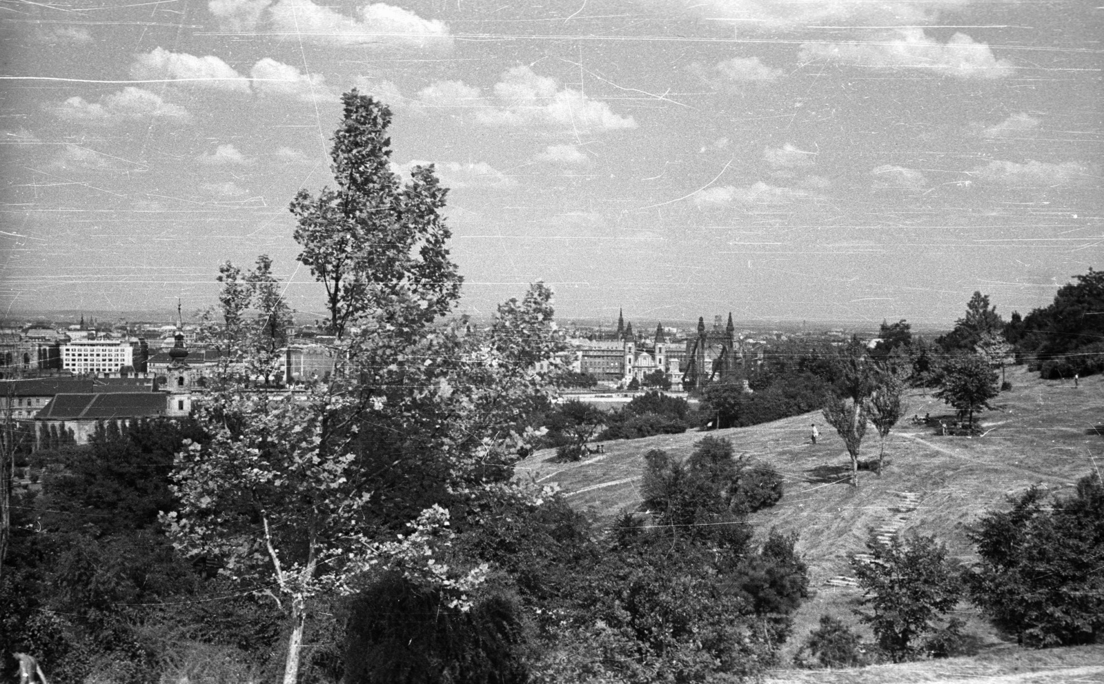 Magyarország, Tabán, Budapest I., kilátás a Belvárosi templom felé., 1959, Nagy Gyula, Budapest, Fortepan #51630