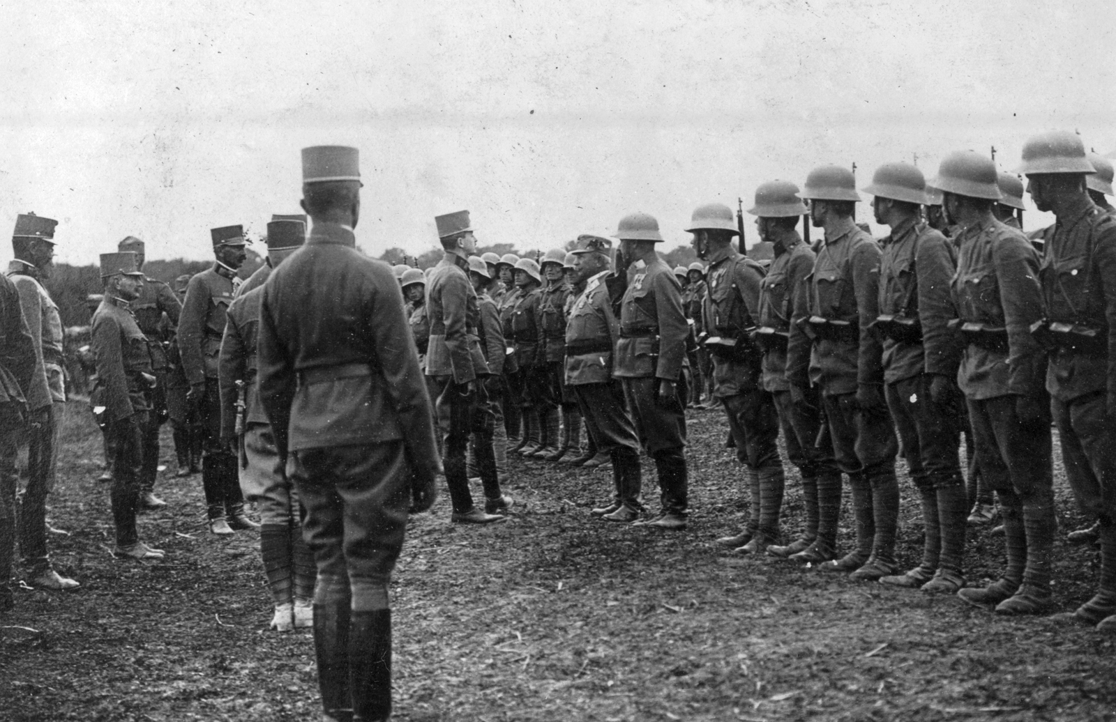 Középen IV. Károly magyar király., 1917, Komlós Péter, celebrity, First World War, Fortepan #52222