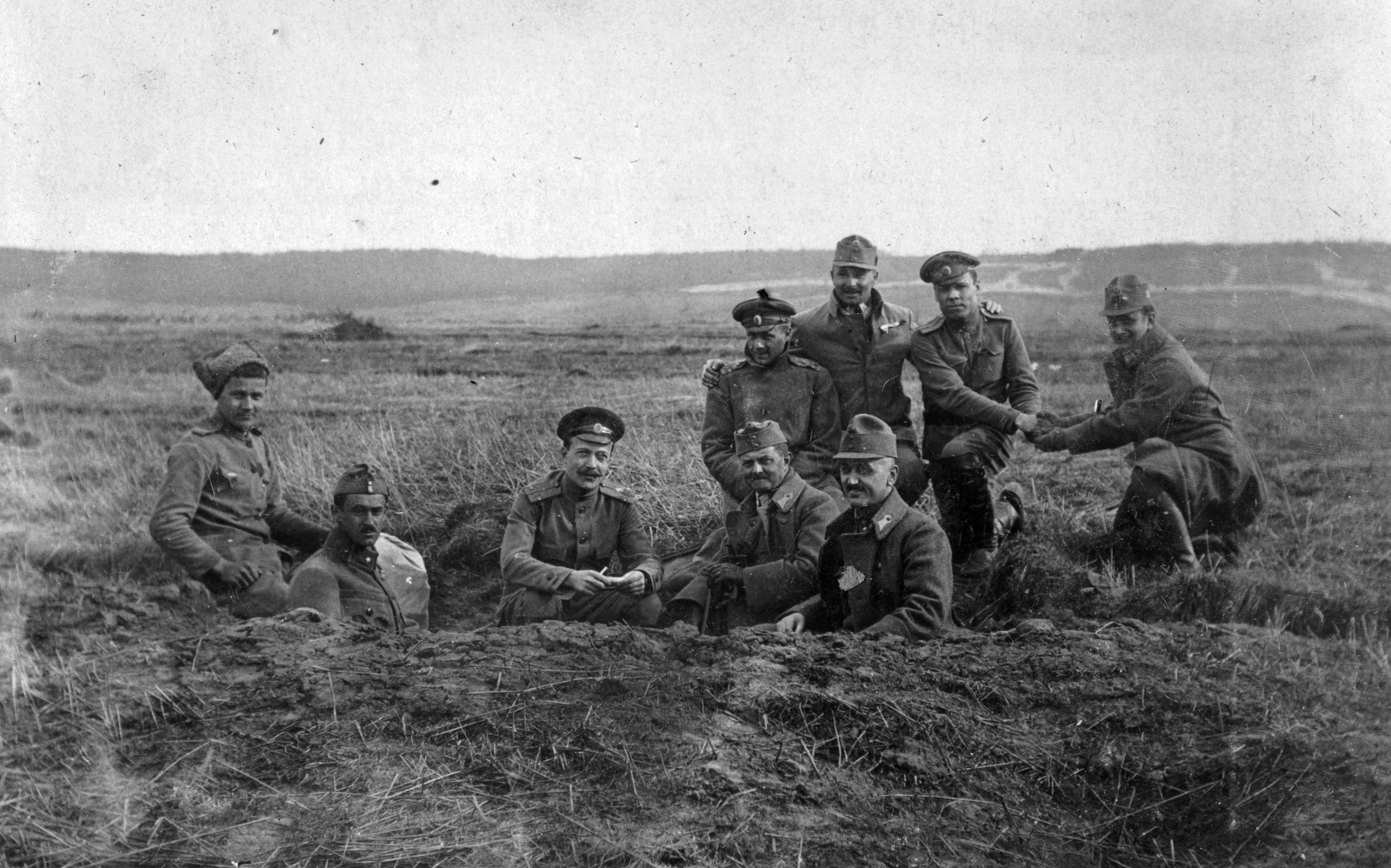 1916, Komlós Péter, első világháború, árok, frontbarátkozás, Fortepan #52288