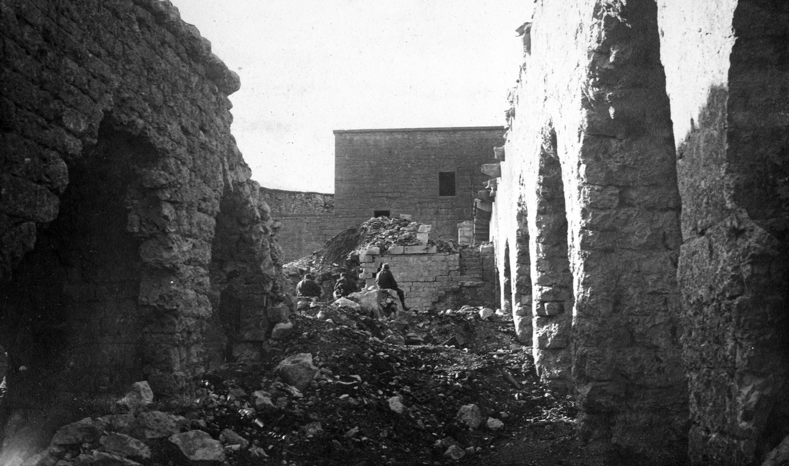 Italy, Primolano, az erőd romjai., 1917, Komlós Péter, First World War, damaged building, Fortepan #52315