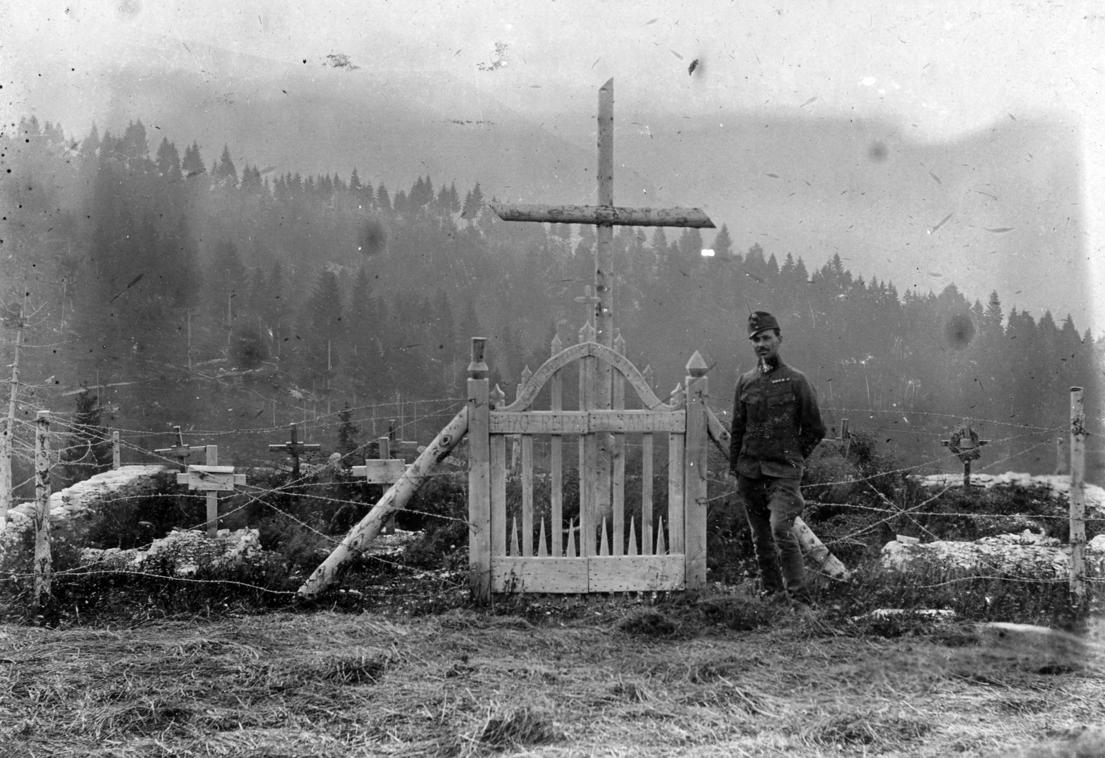 Italy, 1917, Komlós Péter, First World War, cemetery, war grave, Fortepan #52329