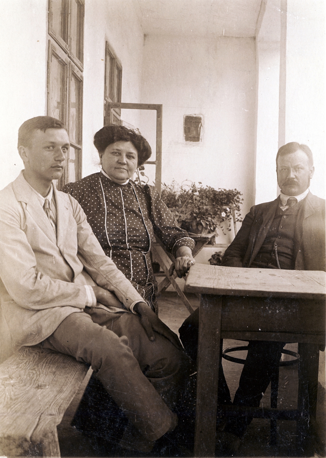 1910, Erdőssy Béla, three people, Fortepan #52709