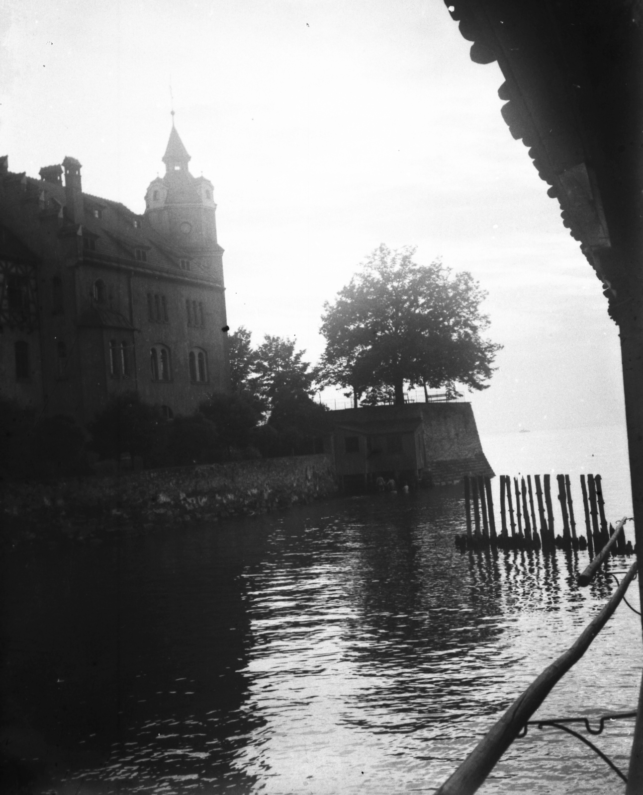 Németország, Lindau, Lindau-Insel, a Luitpold-Kaserne a Bodensee partján., 1906, Fortepan, vízpart, Fortepan #52858