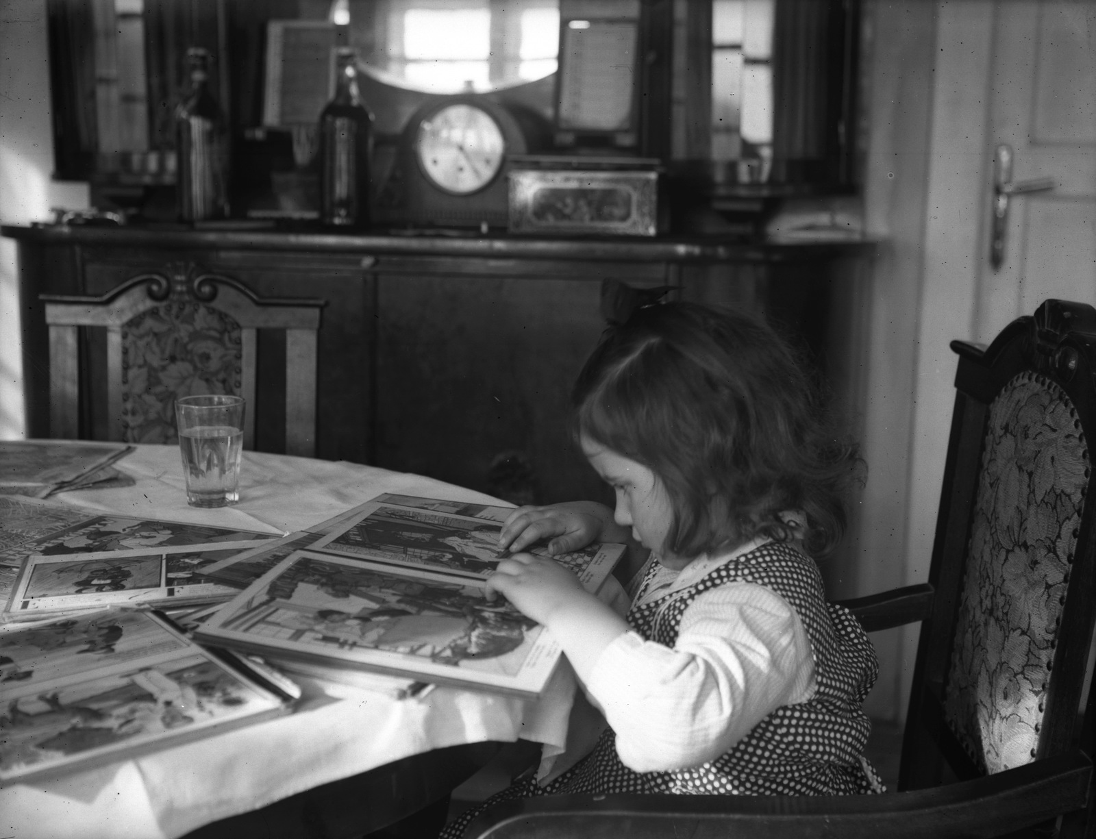 1930, Fortepan, reading, girl, learning, Fortepan #52865