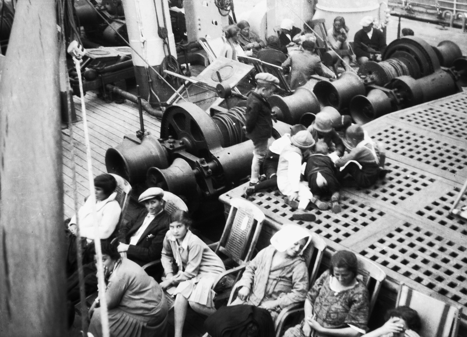 1930, Fortepan, ship, travelling, deck chair, Fortepan #52870
