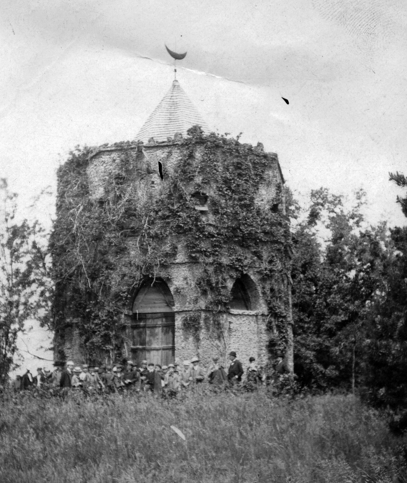 Hungary, Tata, Esterházy család angolkertje, Török mecset., 1929, Vargha Zsuzsa, mosque, pointed arch, Charles de Moreau-design, Fortepan #52965