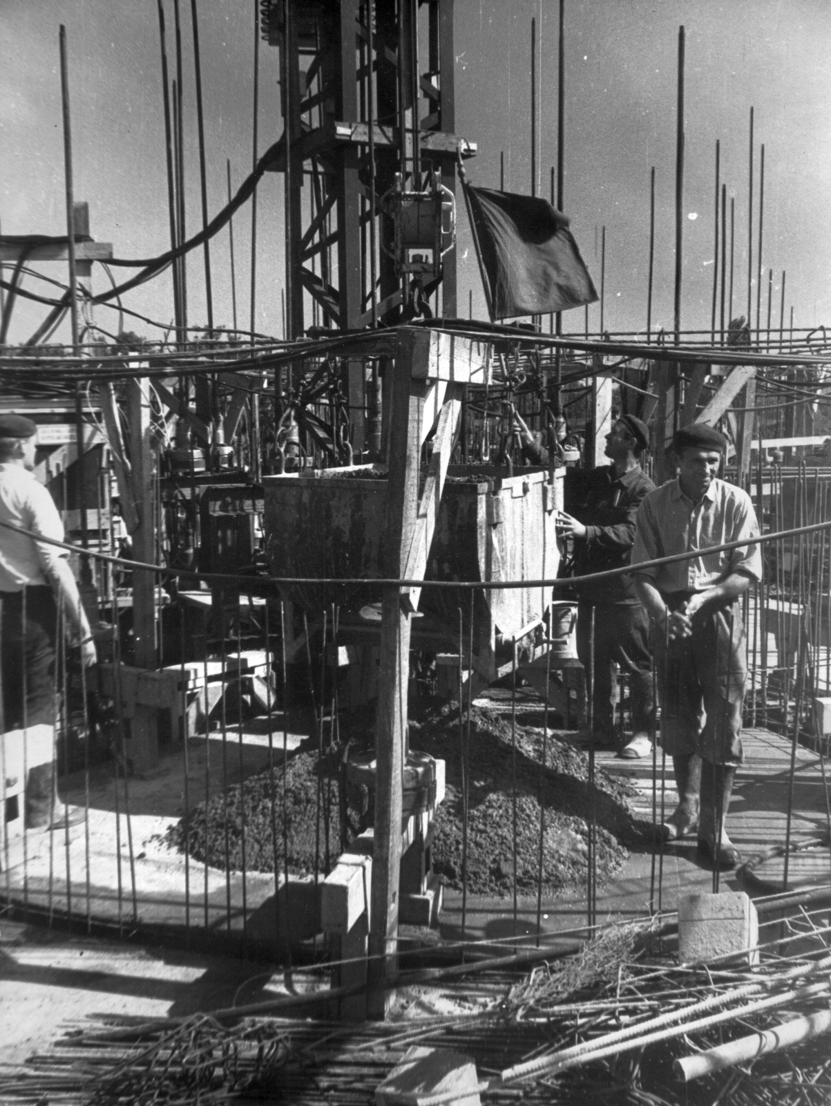 Hungary, Budapest II., Szilágyi Erzsébet fasor, a Budapest körszálló építkezése., 1966, Szabó Lóránt, construction, hotel, Budapest, Fortepan #53048