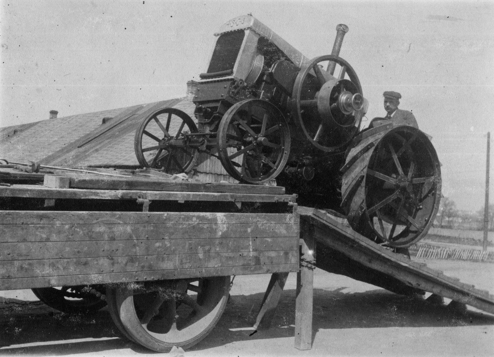 Hofherr-Schrantz-Clayton-Shuttleworth (HSCS) traktor., 1930, Szabó Lóránt, Hungarian brand, tractor, agriculture, H.S.C.S-brand, Fortepan #53052
