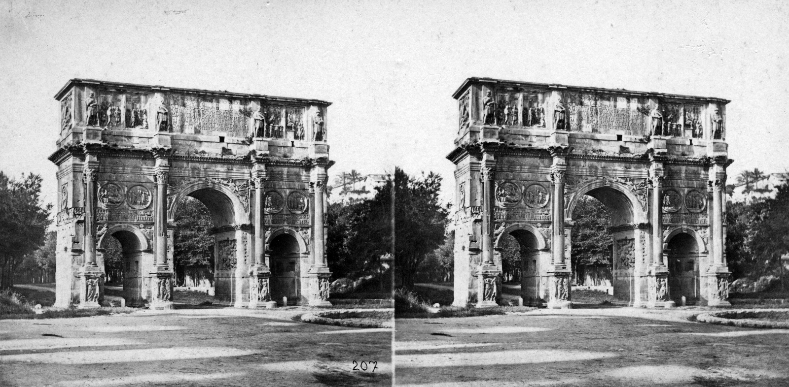 Italy, Rome, Constantinus diadalíve., 1900, Fortepan, ancient culture, stereophoto, triumphal arch, Fortepan #53470