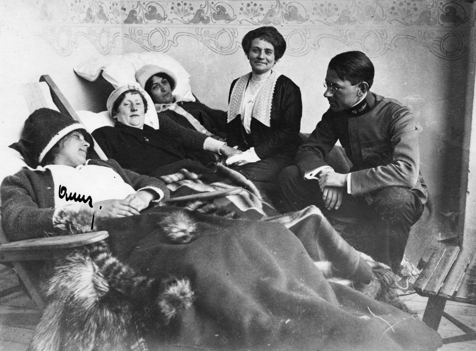 1916, Szabó Lóránt, pihenés, nyugágy, Fortepan #53638