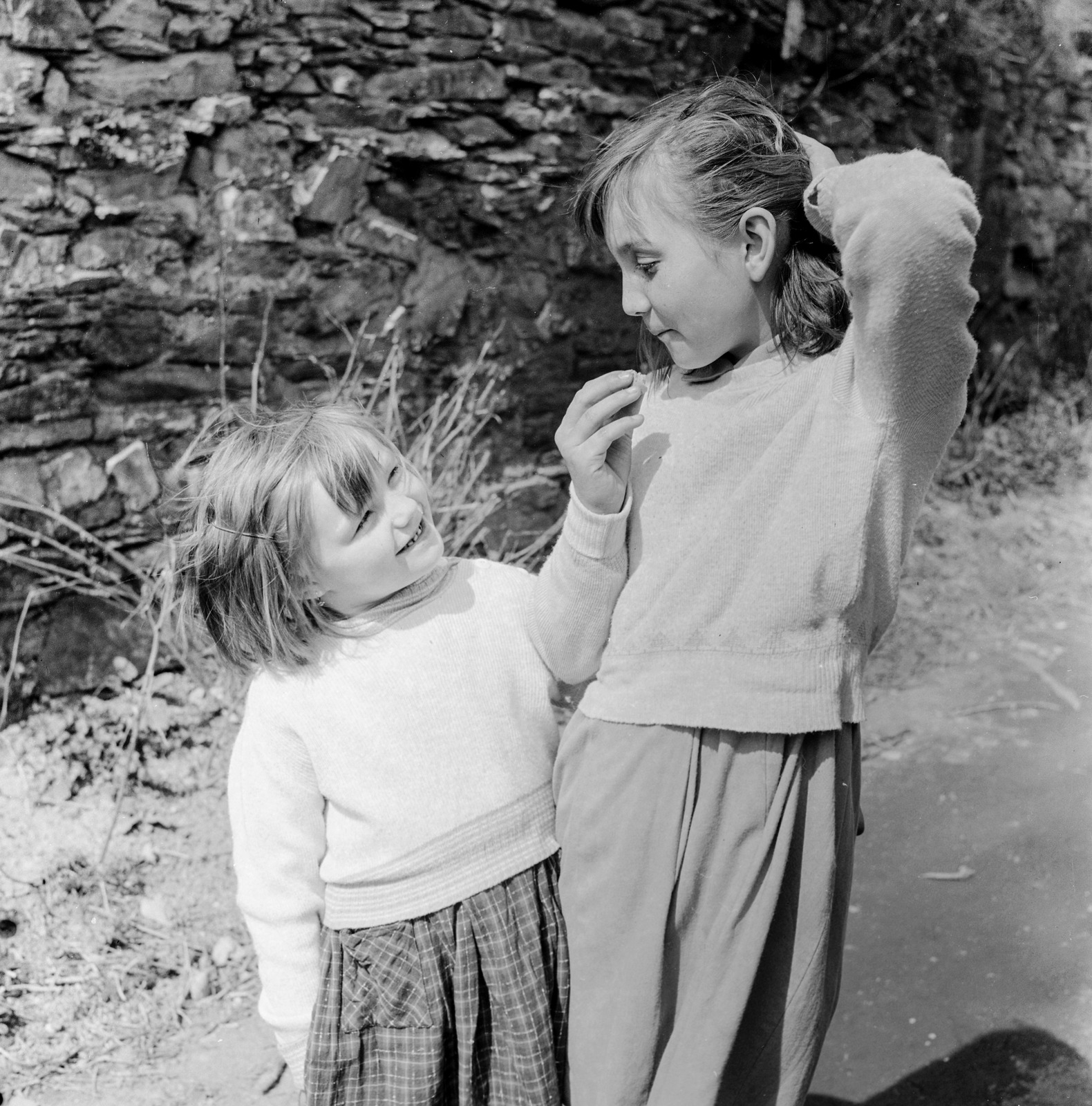 1959, Zsanda Zsolt, Vajszada Károly, double portrait, Fortepan #53863