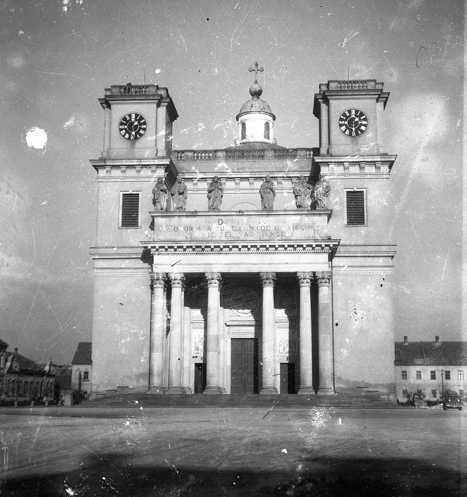 Hungary, Vác, Nagyboldogasszony-székesegyház., 1944, Nagy Gyula, church, Isidore Canevale-design, Fortepan #54107