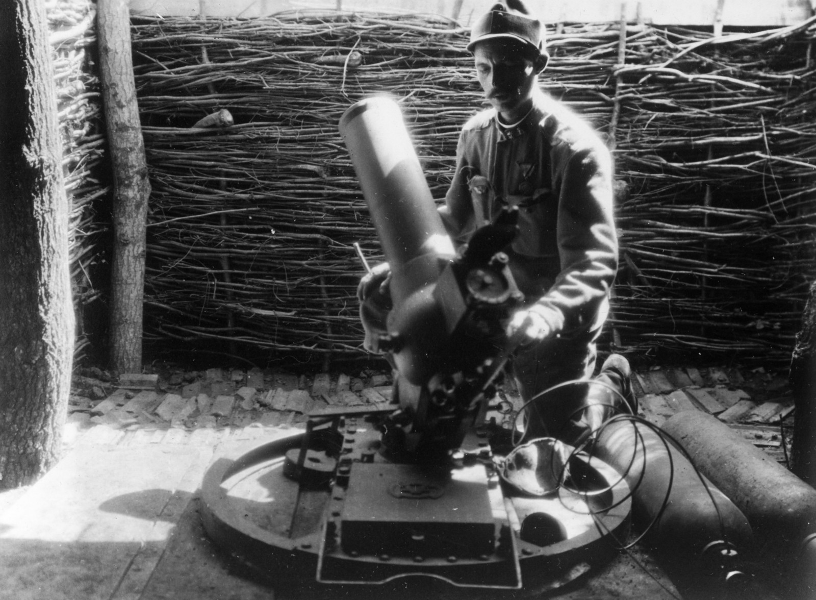 Ukrajna, Zaliszci, (ekkor Zalosce)., 1916, Urbán gyűjtemény, első világháború, fegyver, aknavető, Fortepan #54306