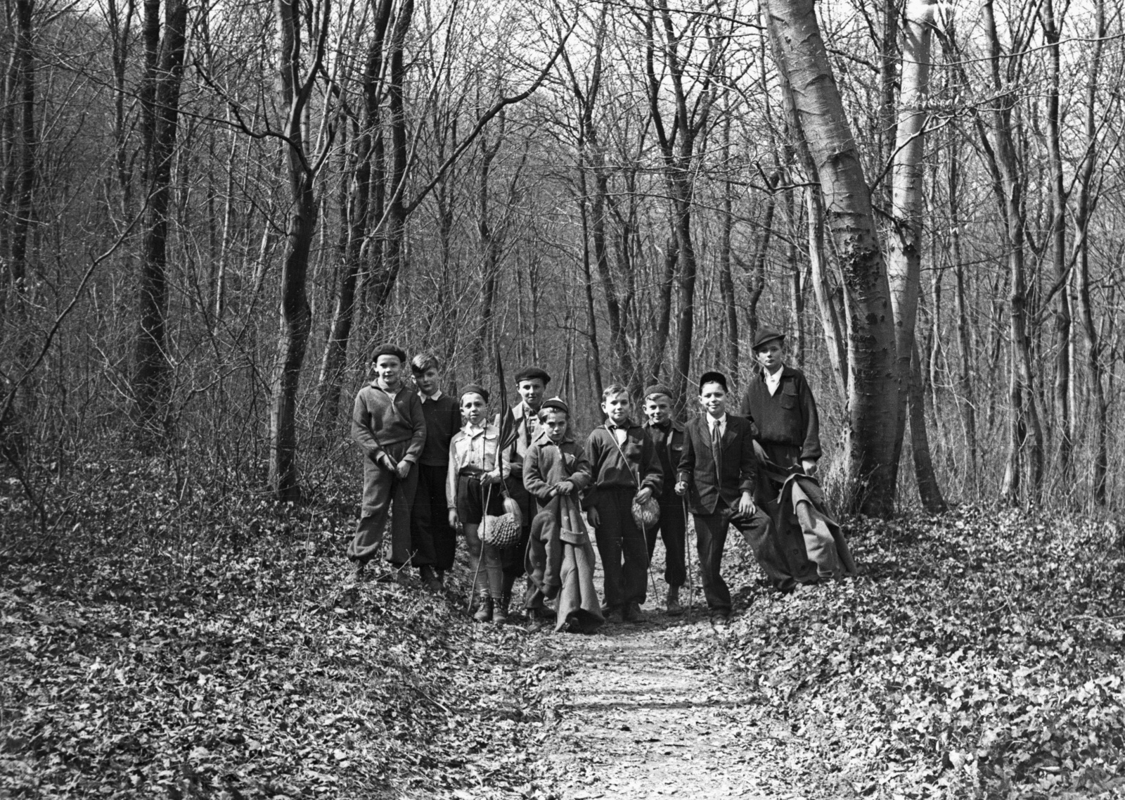 1958, Lencse Zoltán, excursion, kids, Fortepan #54506