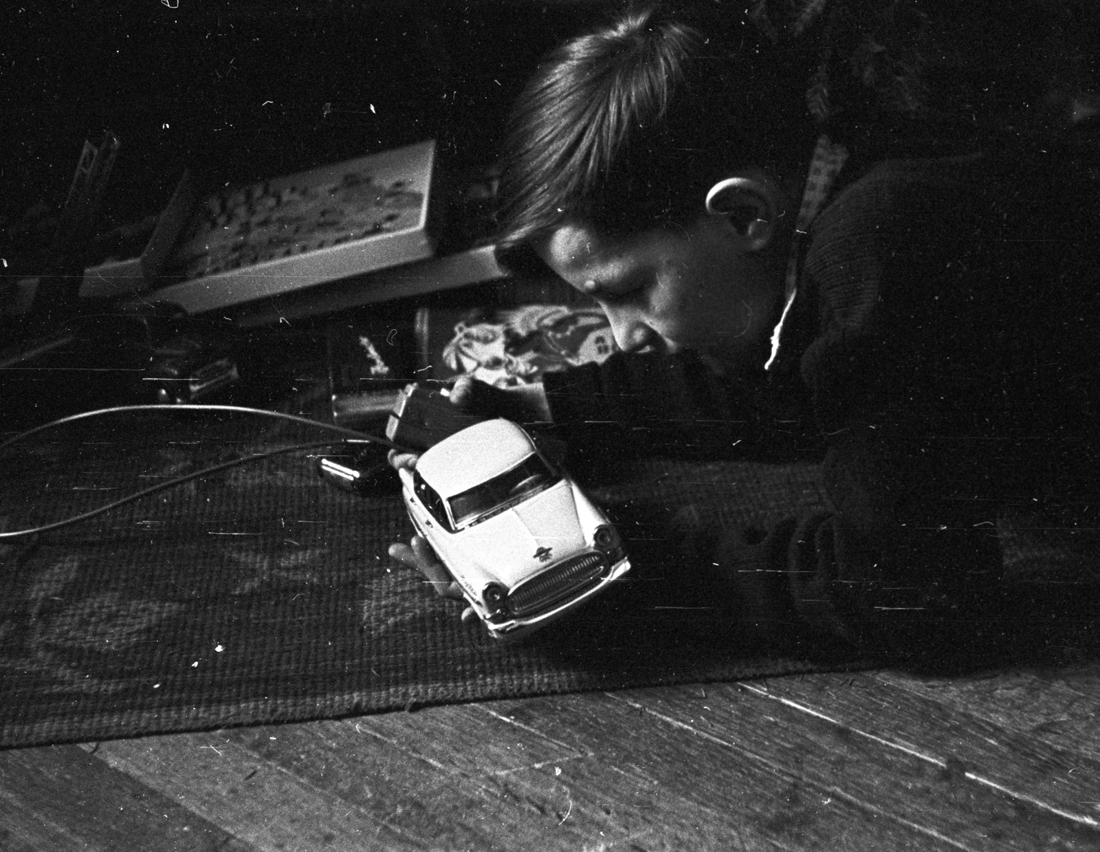 1958, Lencse Zoltán, model car, toy, kid, Fortepan #54603