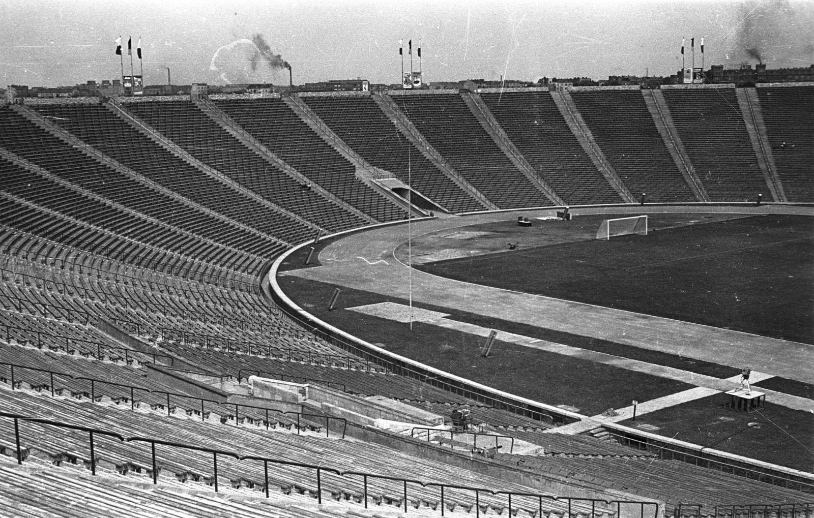 Poland, Warsaw, Nemzeti Stadion (Stadion Narodowy)., 1958, Lencse Zoltán, stadium, Fortepan #54669