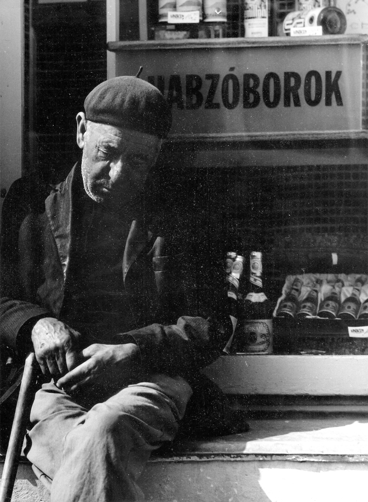 1971, Vörös István, portrait, Show window, sleeping, Fortepan #54951