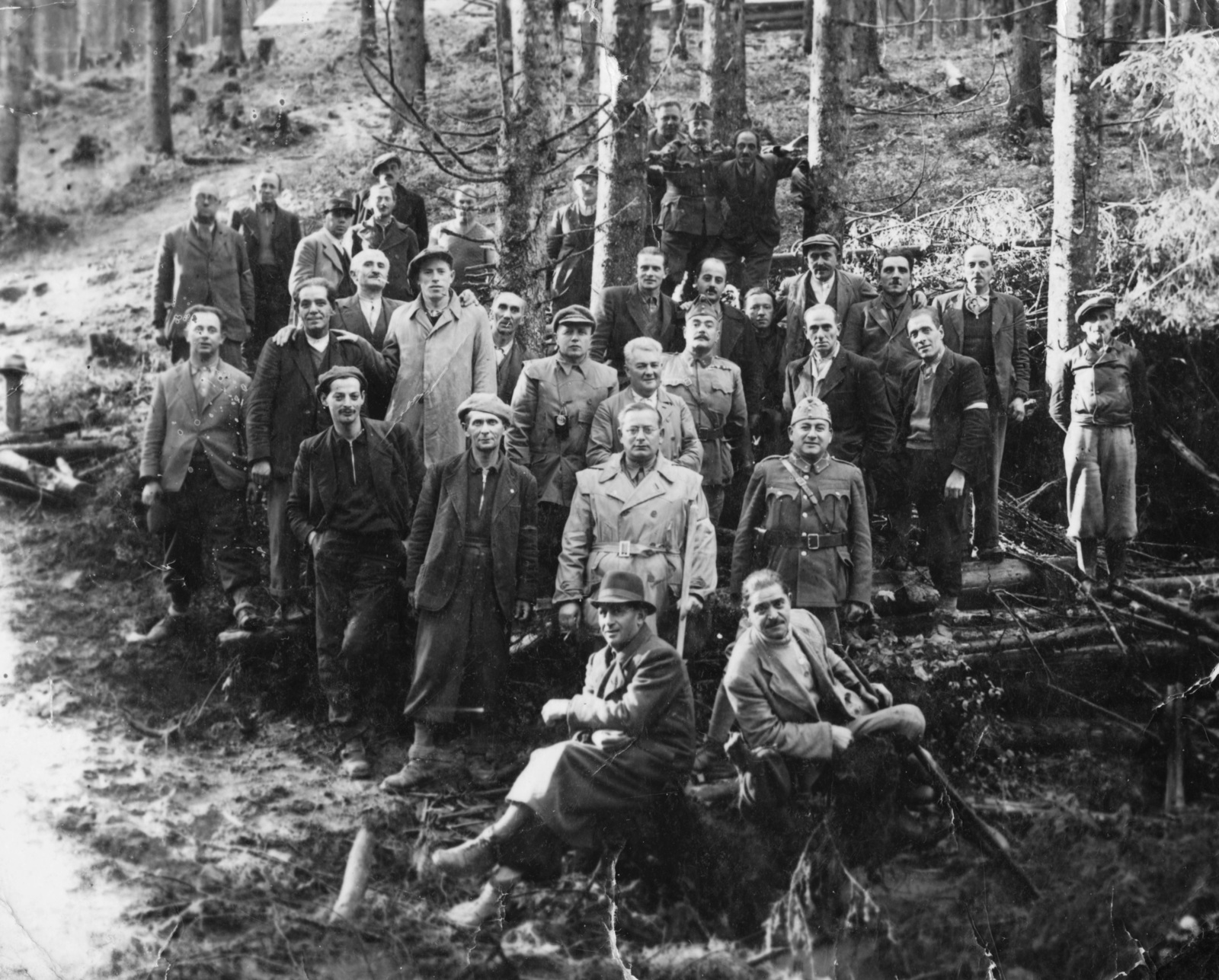 1938, Magyar Bálint, csoportkép, vadászat, katona, derékszíj, tiszt, Fortepan #55385