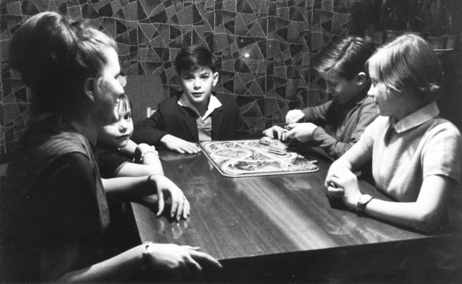 1961, Magyar Bálint, board game, Lemezárugyár-brand, Fortepan #55397