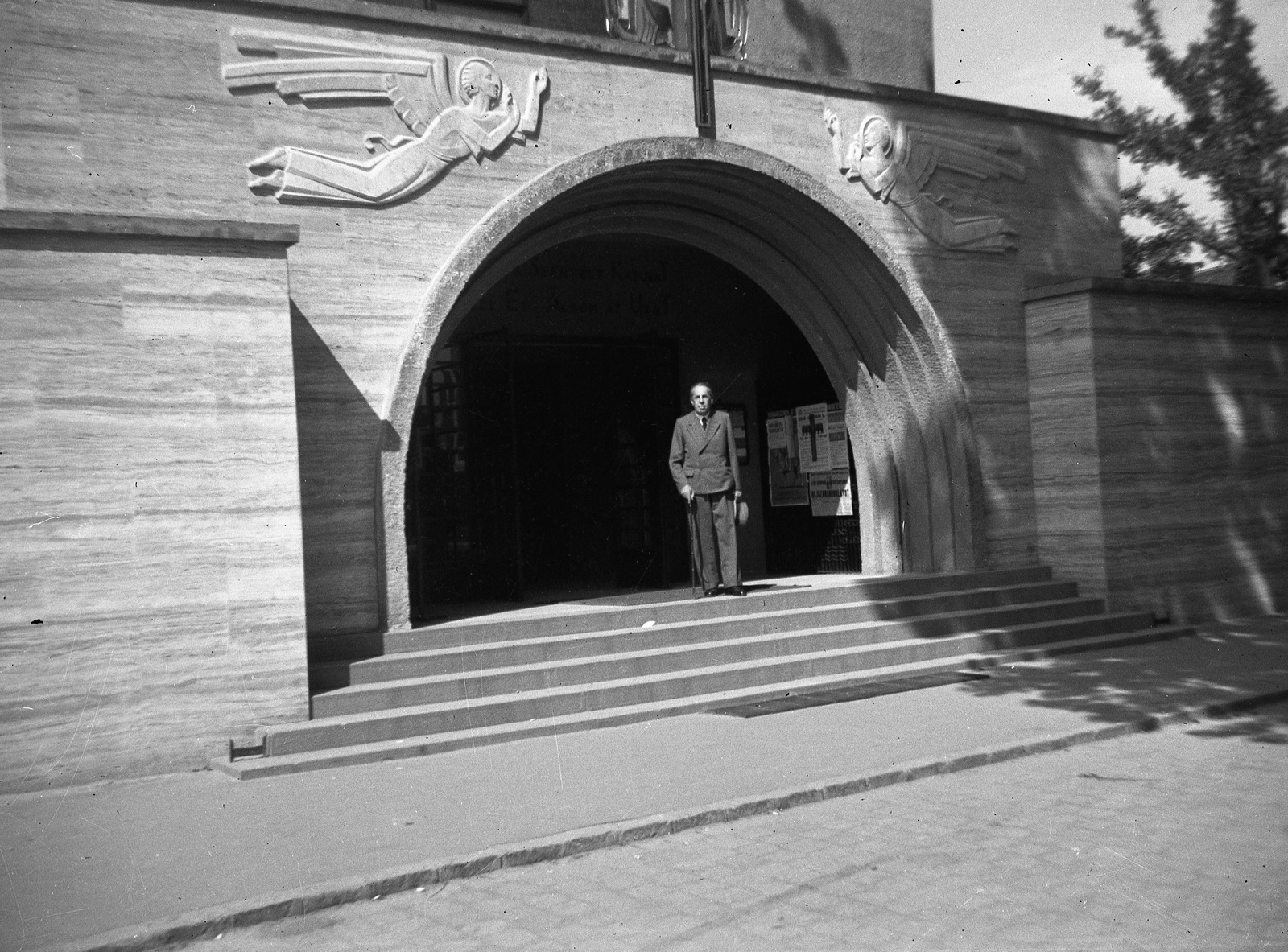 Hungary, Városmajor, Budapest XII., Jézus Szíve-templom (Árkay Aladár és Árkay Bertalan)., 1937, Magyar Bálint, church, modern architecture, Budapest, Aladár Árkay-design, Bertalan Árkay-design, Fortepan #55480