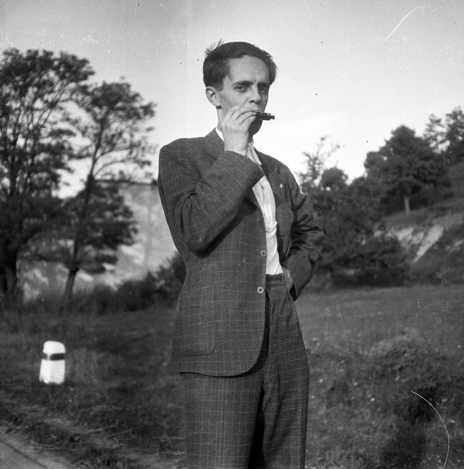 1941, Magyar Bálint, portrait, kazoo, Fortepan #55509