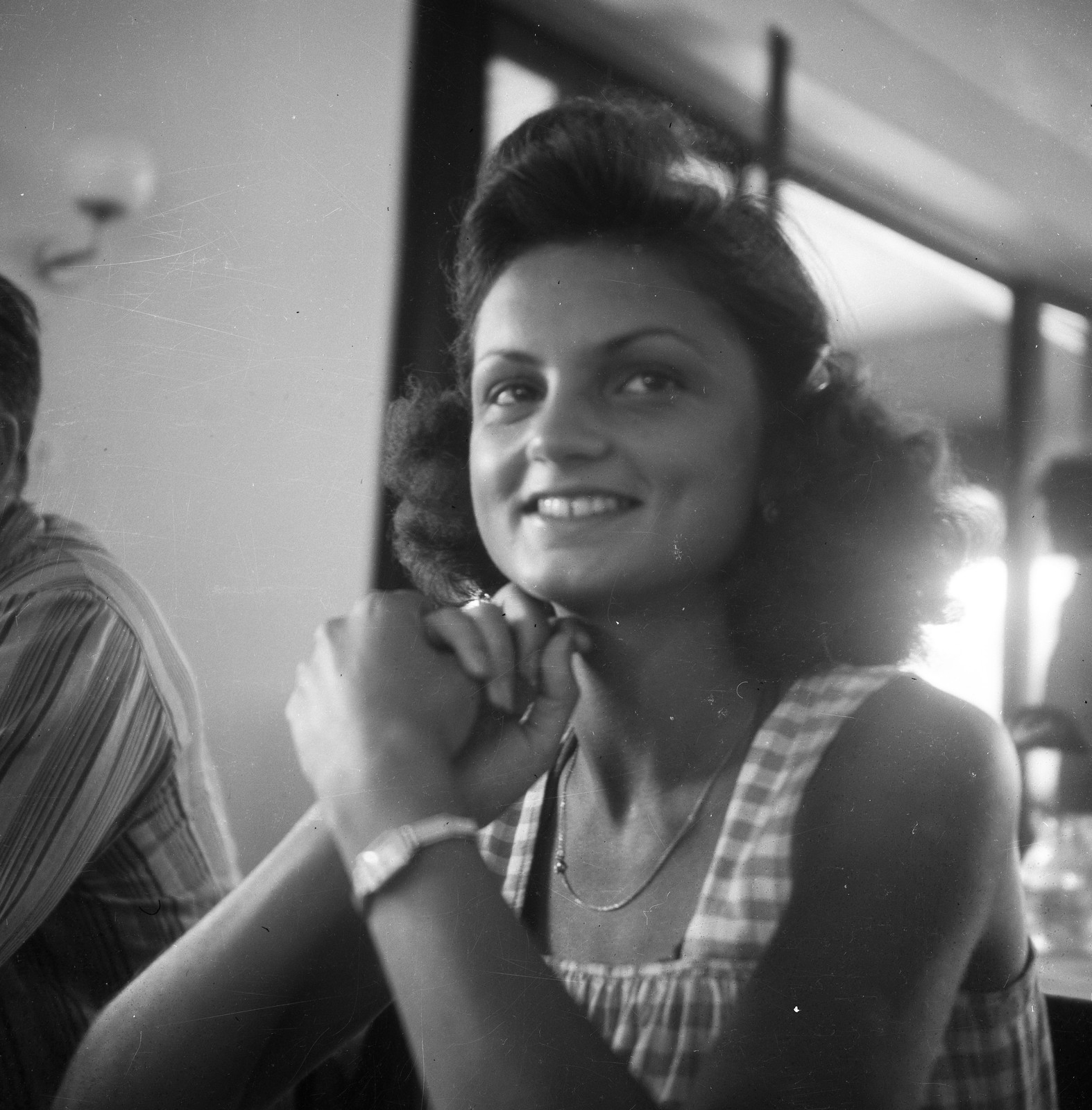 1941, Magyar Bálint, portrait, smile, woman, Fortepan #55900