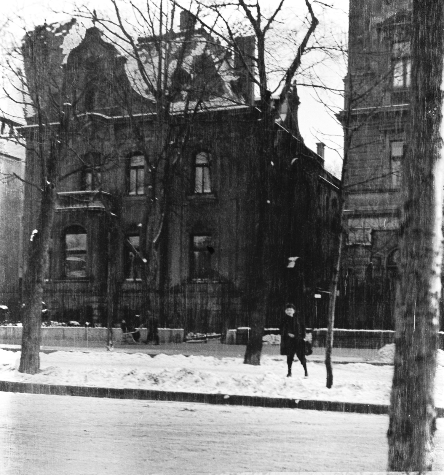 Magyarország, Budapest VII., Városligeti fasor 1., 3., 1916, Magyar Bálint, tél, hó, Budapest, Fortepan #55950
