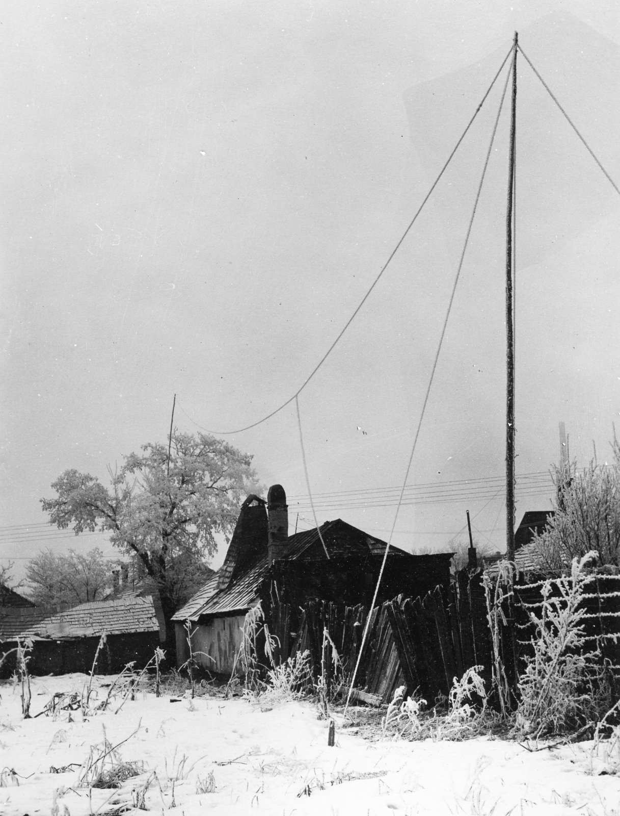 Hungary, Sátoraljaújhely, 1944, Rádió és Televízió Újság, winter, aerial, Fortepan #56141