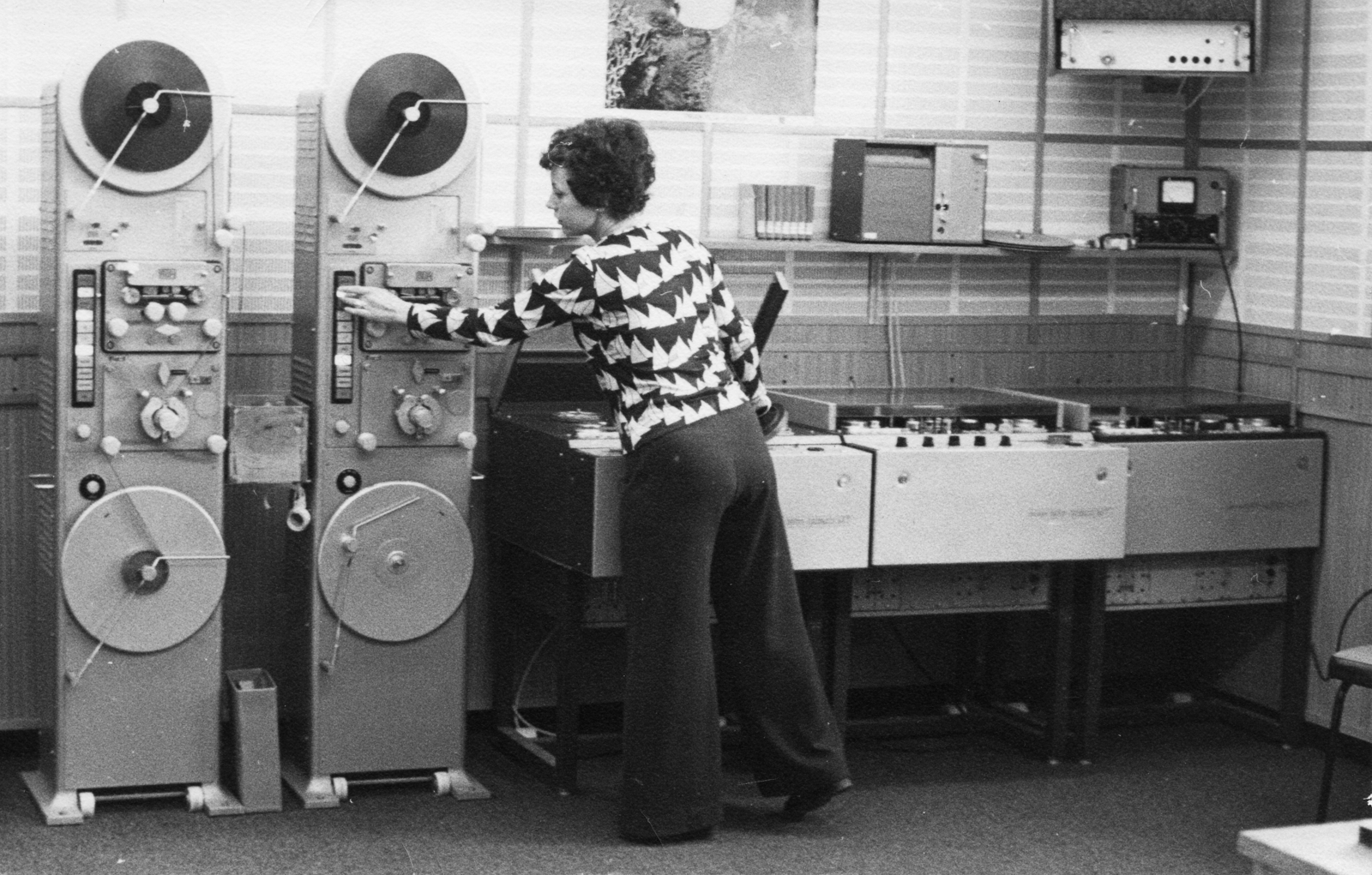 Hungary, Budapest V., az MTV stúdiója., 1982, Rádió és Televízió Újság, Kemény László, tape recorder, Hungarian TV, Budapest, Mechlabor-brand, Fortepan #56276