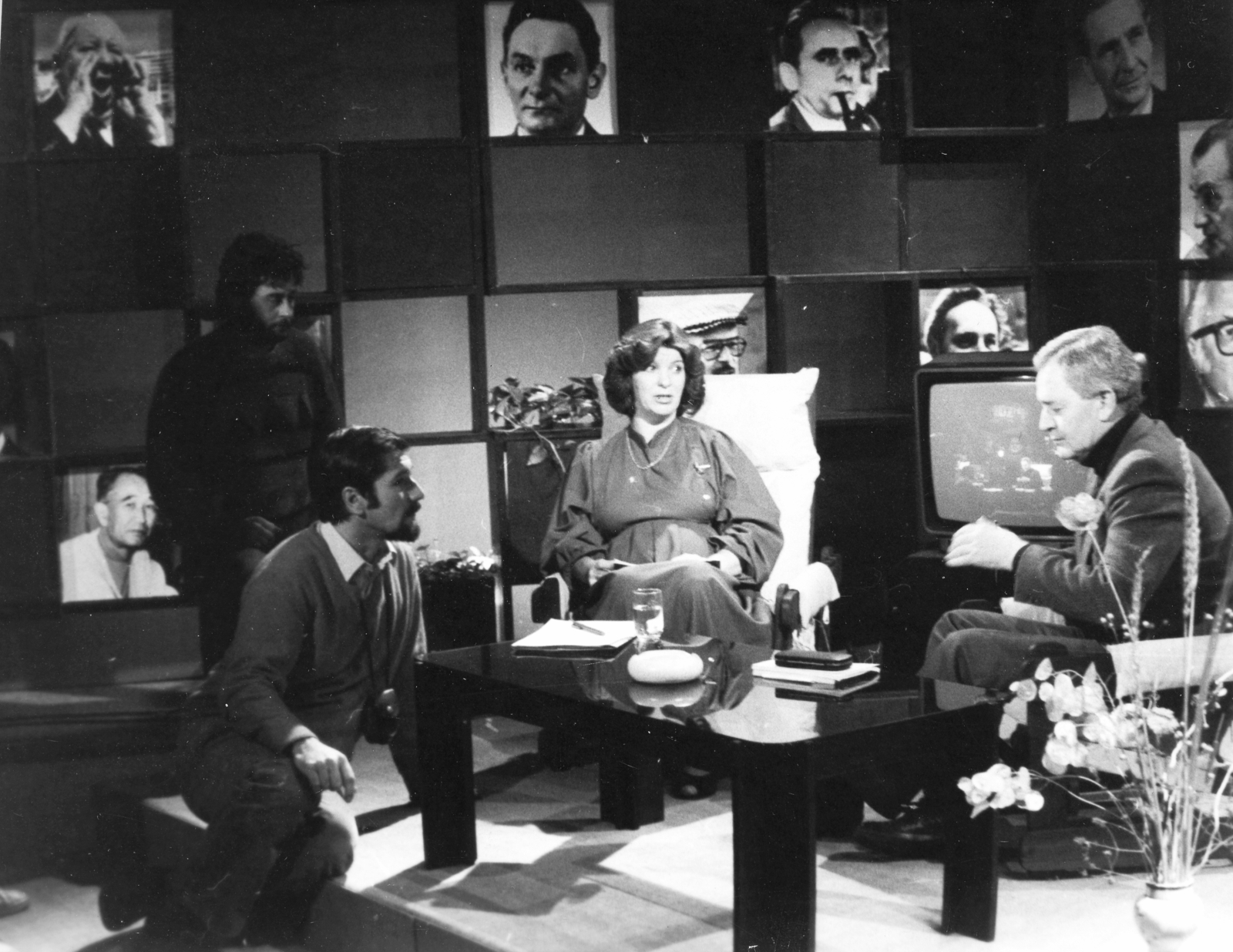 Hungary, Budapest V., az MTV Mozaik című műsora, Ránki Júlia riporter és Szabó István filmrendező., 1987, Rádió és Televízió Újság, Lippay Ágnes, Hungarian TV, Budapest, regime change, Fortepan #56425