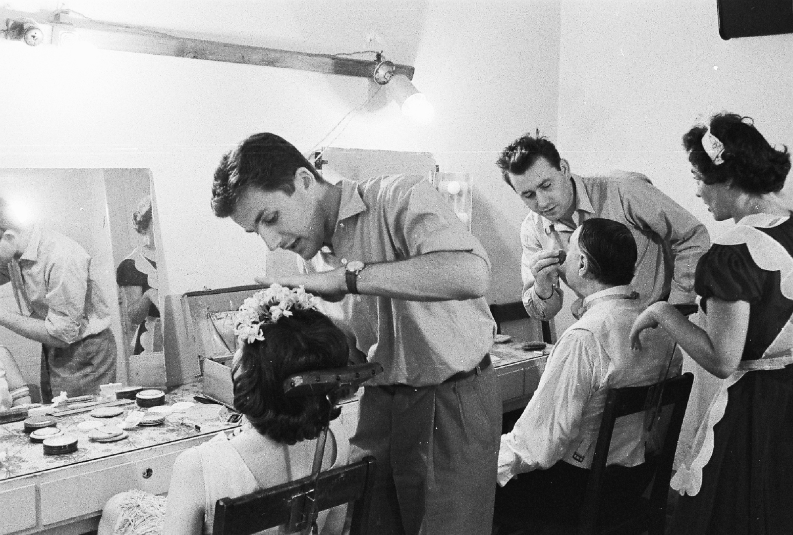 1964, Rádió és Televízió Újság, women, men, hairdresser, Fortepan #56488