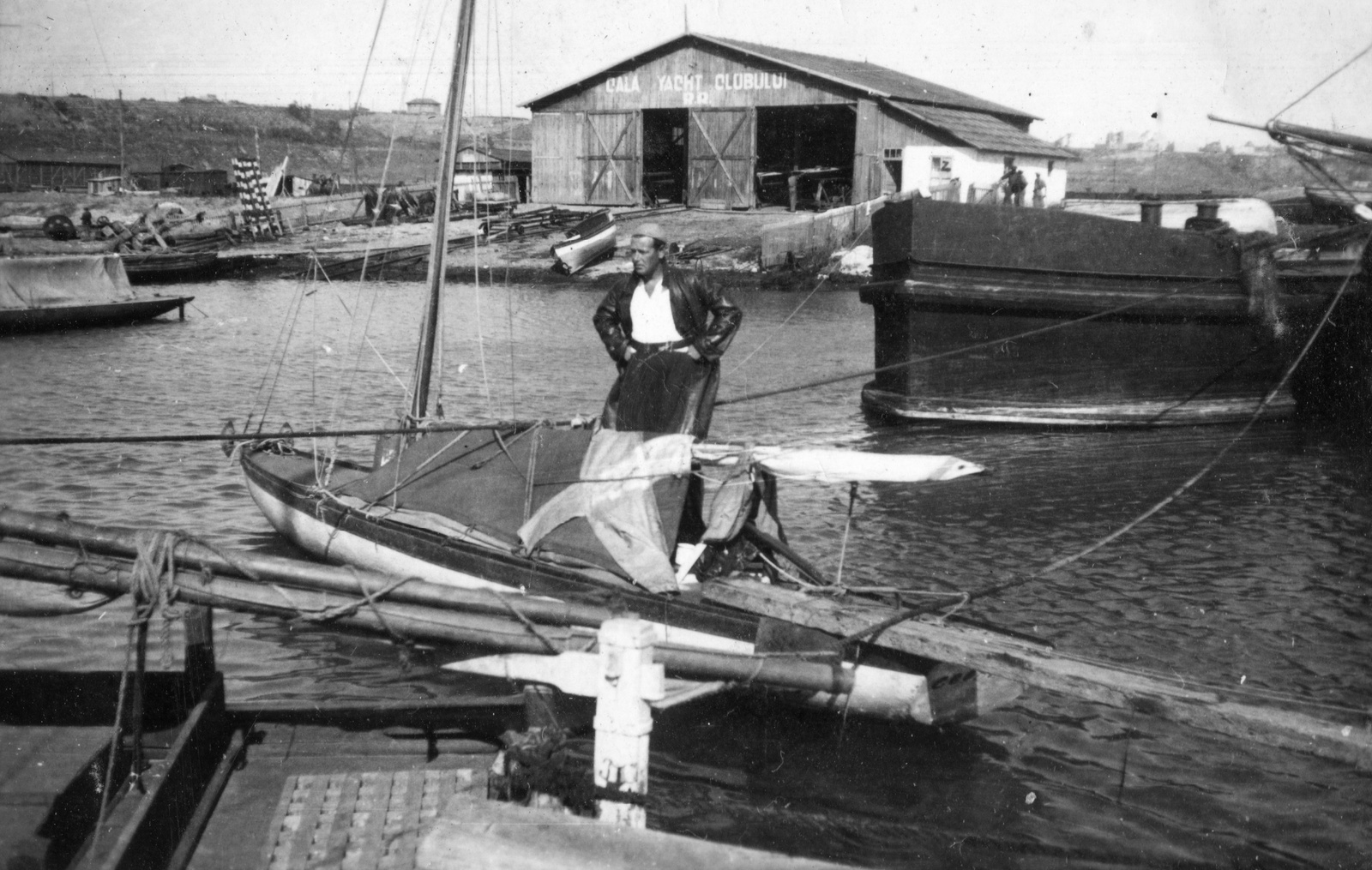 Romania, Constanța, vitorláskikötő., 1937, Balassa Péter, sailboat, port, Fortepan #56644