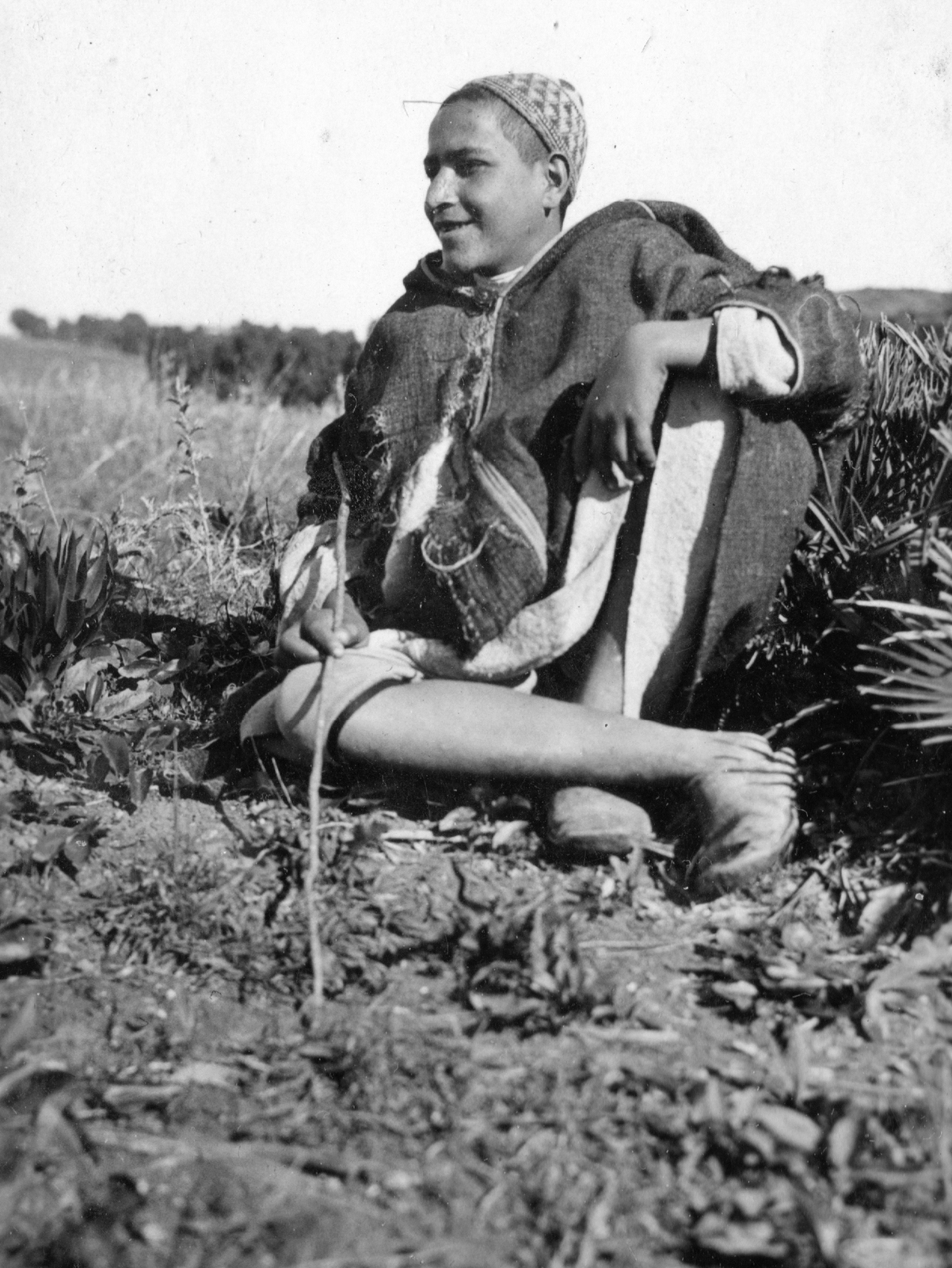 Morocco, rifkabil pásztor., 1934, Balassa Péter, portrait, field, cap, boy, Fortepan #56661