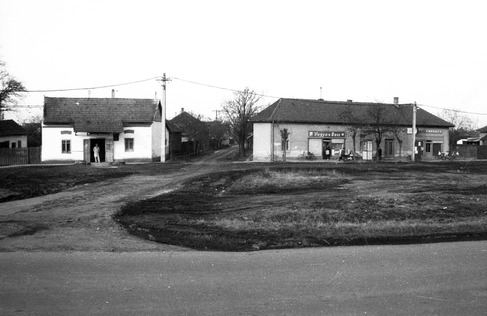 Magyarország, Mezőtúr, Túrkevei utca., 1987, tm, cégtábla, utcakép, Fortepan #5687