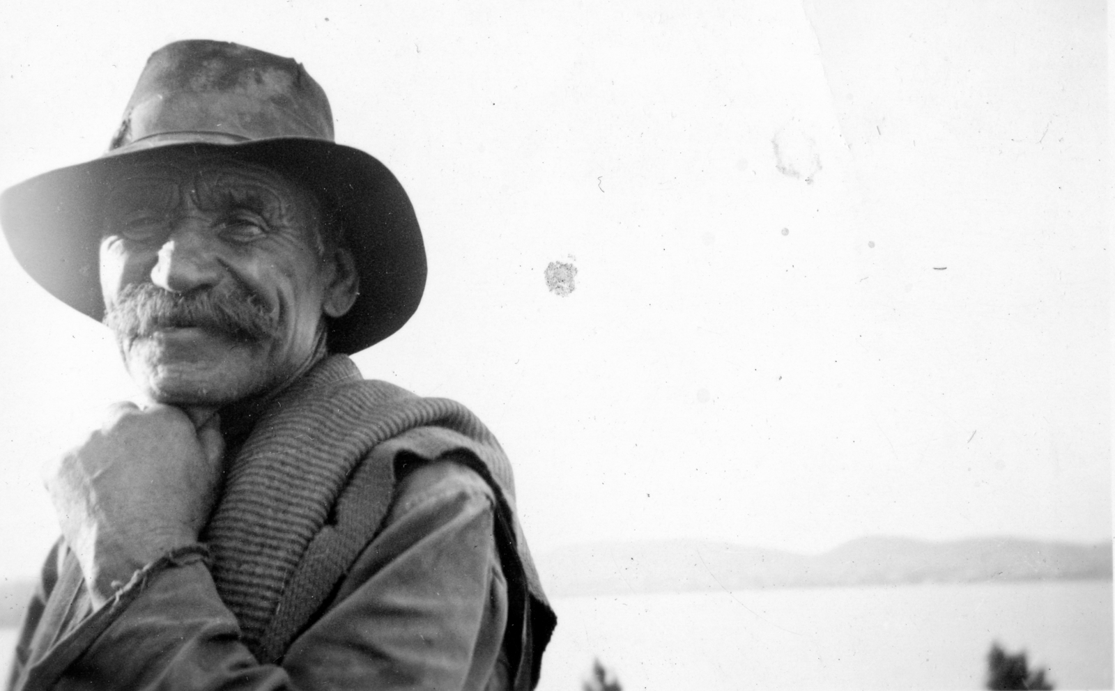 1935, Karabélyos Péter, portré, kalap, bajusz, férfi, Fortepan #57448