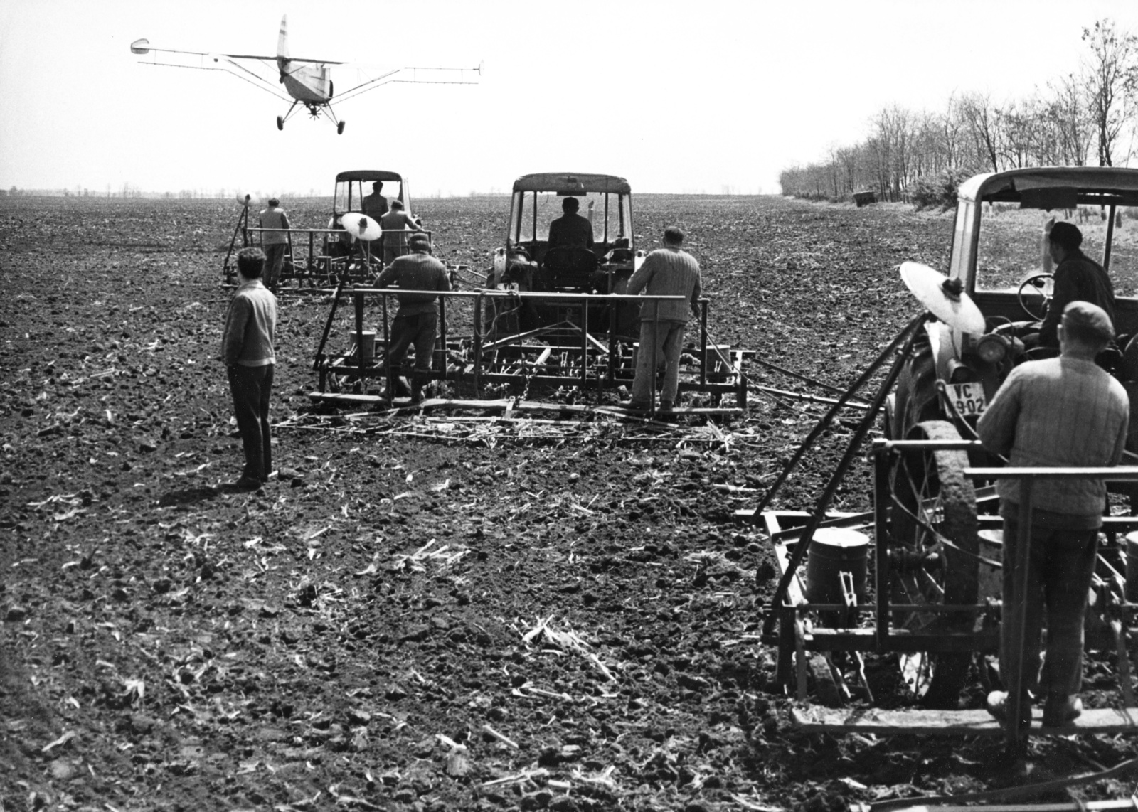 1969, Fortepan, airplane, tractor, agriculture, spring, Polish brand, number plate, Fortepan #57586
