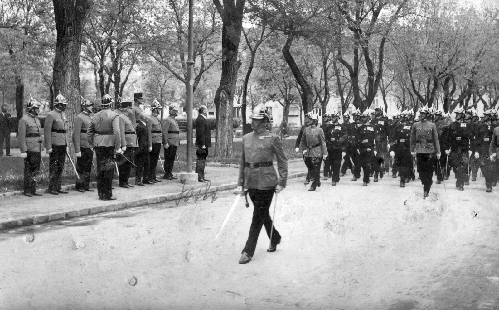 1940, Botár Angéla, uniform, cop, medal, sword, parade, parade, Fortepan #57849