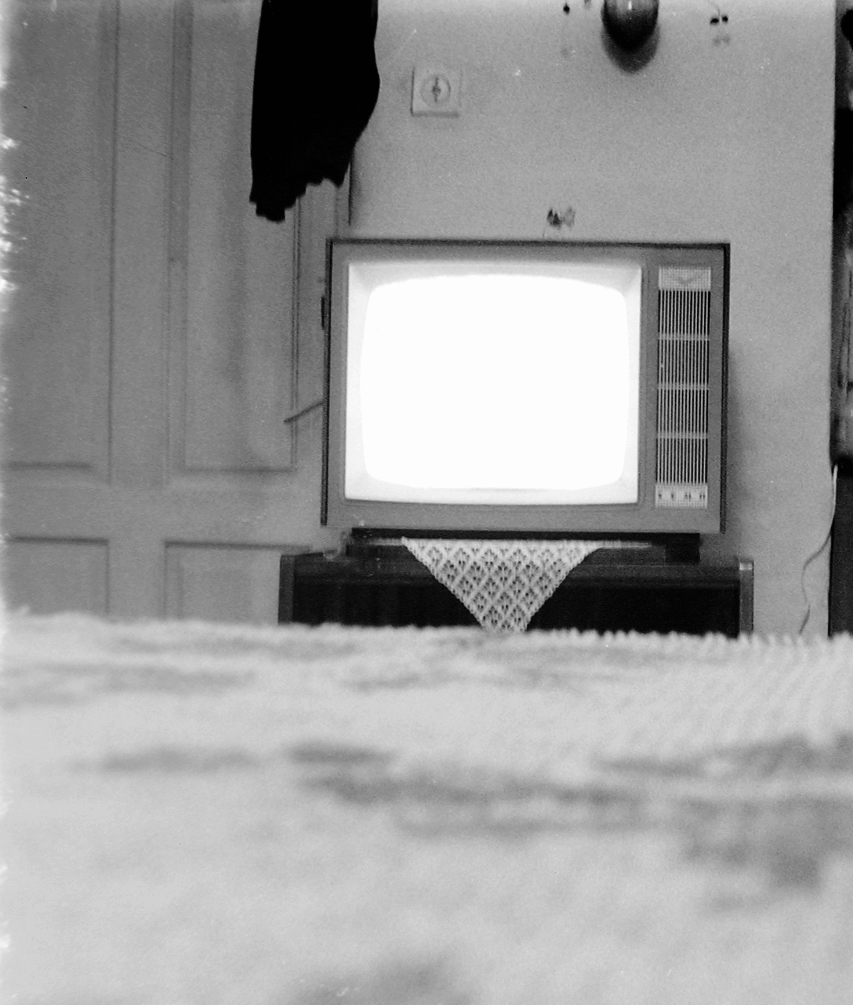 1970, Fortepan, televízió, asztalterítő, csipke, Fortepan #5788