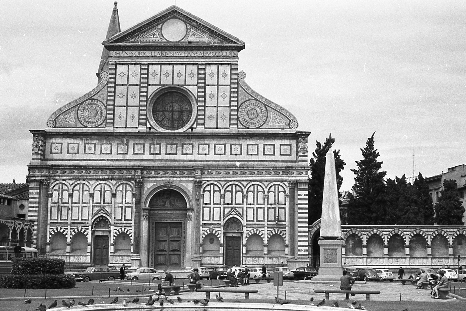 Italy, Florence, Santa Maria Novella templom., 1963, Varga Péter, church, gothic, Obelisk, renaissance, Leon Battista Alberti-design, Fortepan #57999