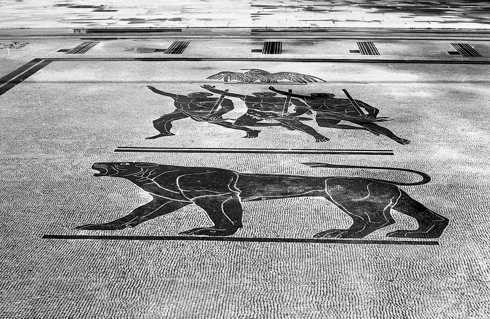 Italy, Rome, a Piazzale Foro Italico egyik mozaikja., 1963, Varga Péter, mosaic, Fortepan #58006