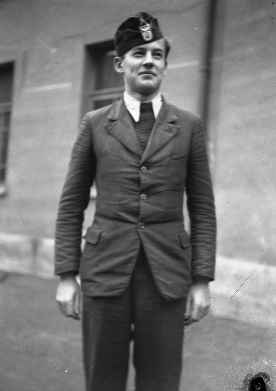 1938, Baráth Endre, "Bocskai" side cap, Fortepan #58086