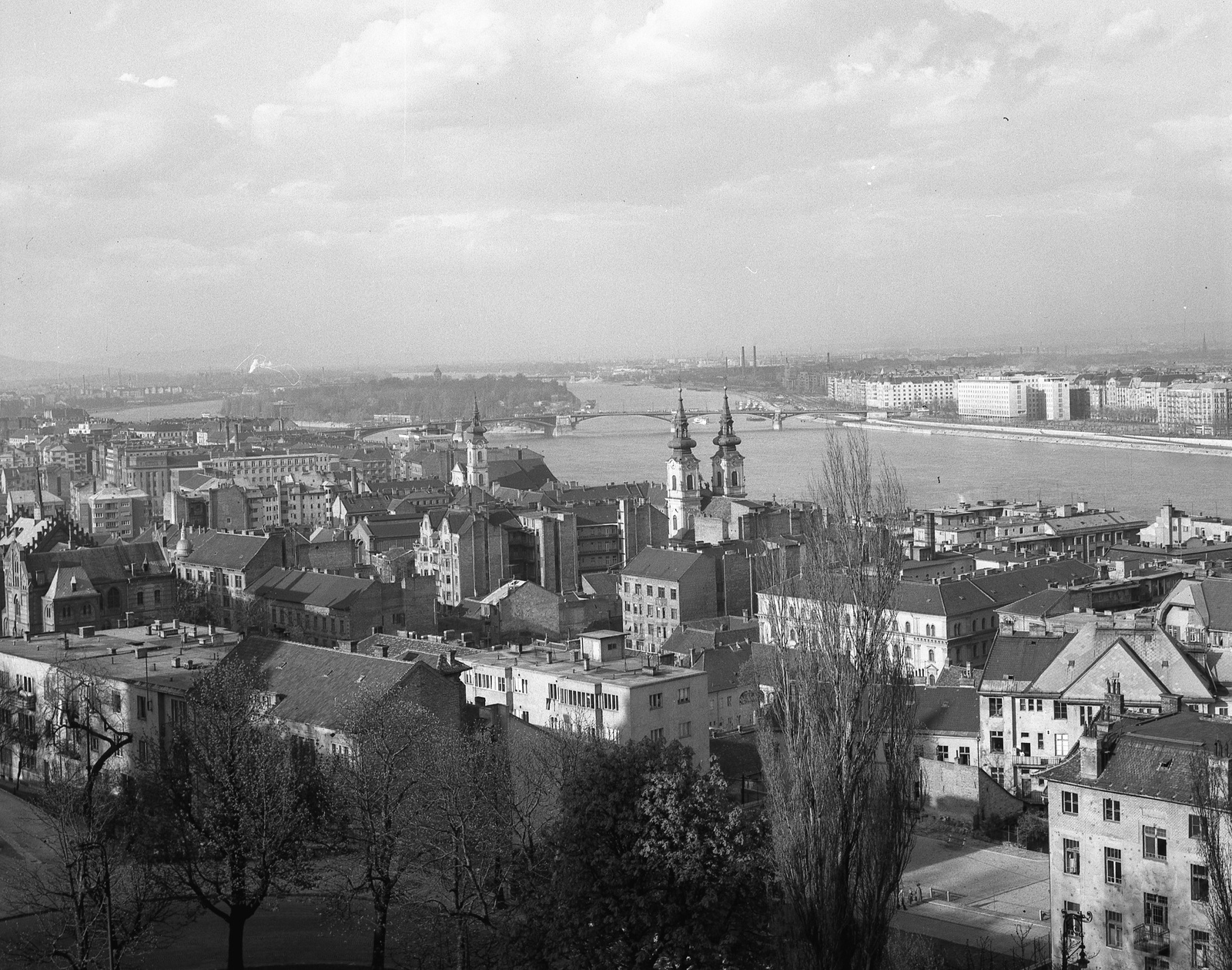 Hungary, Budapest I., Víziváros látképe a Halászbástyáról., 1961, Nagy Gyula, picture, Budapest, Fortepan #58412