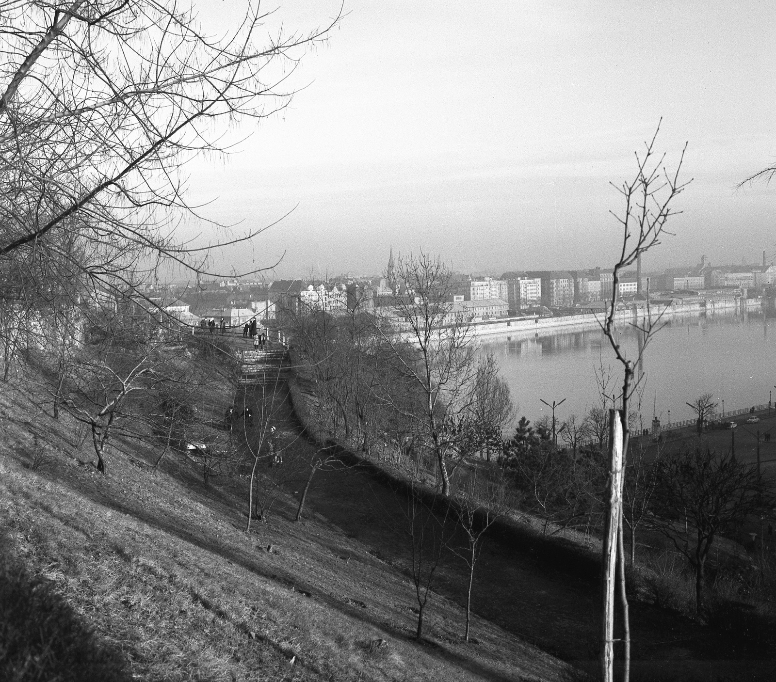 Magyarország, Gellérthegy, Budapest XI., szemben a Közraktár utca épületei., 1962, Nagy Gyula, Budapest, Fortepan #58444