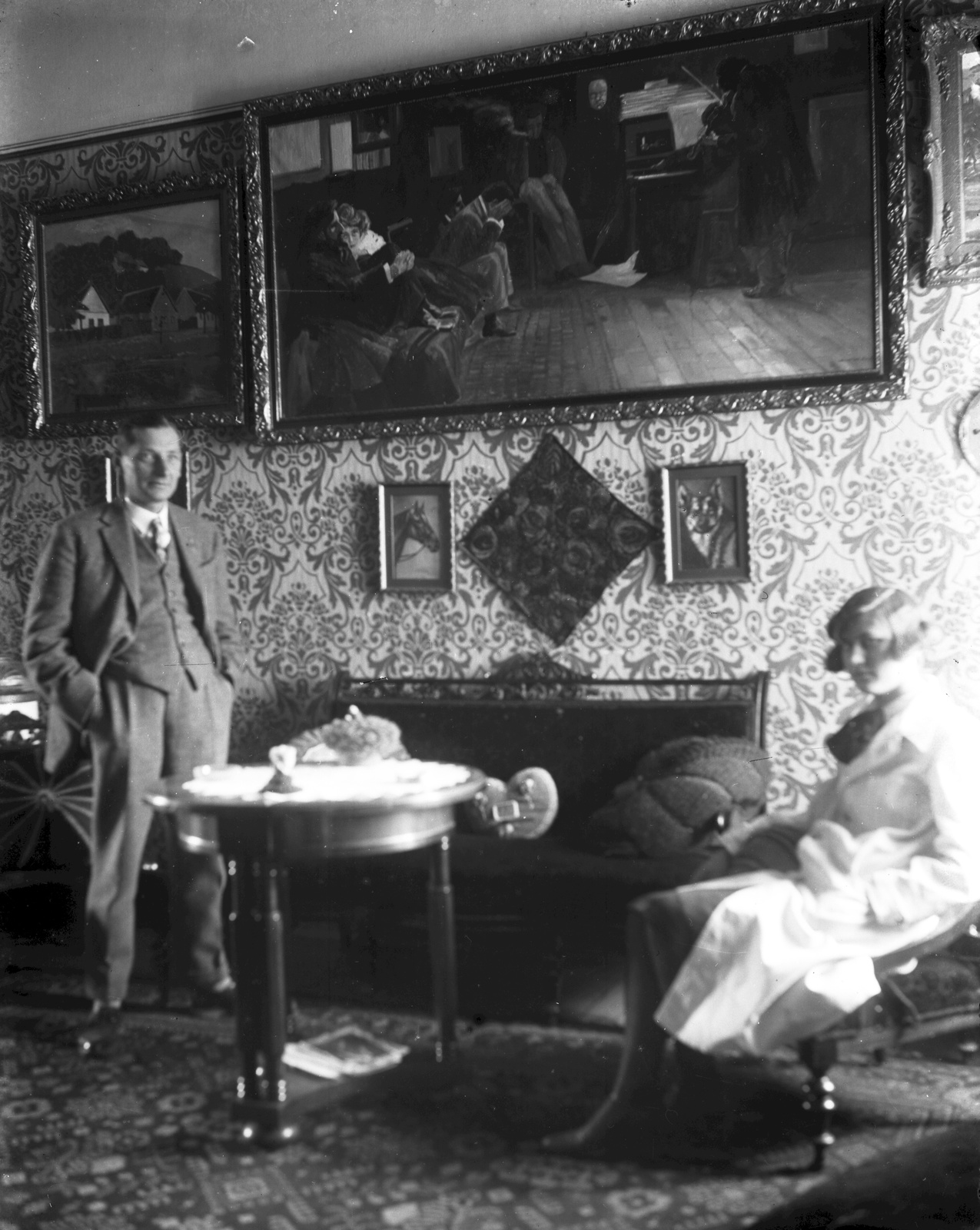 1930, Veszprém Megyei Levéltár/Nemere Péter, painting, interior, Fortepan #58769
