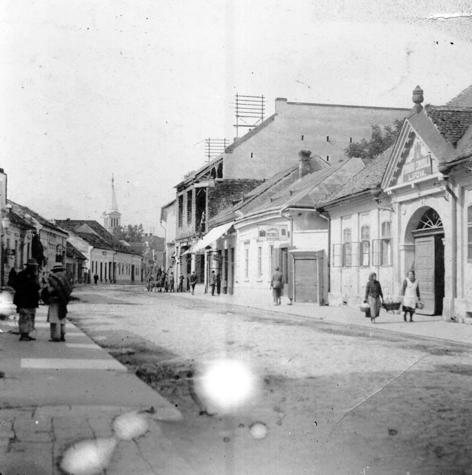 Románia,Erdély, Lippa, strada Nicolae Balcescu., 1924, Veszprém Megyei Levéltár/Nemere Péter, utcakép, Fortepan #58817