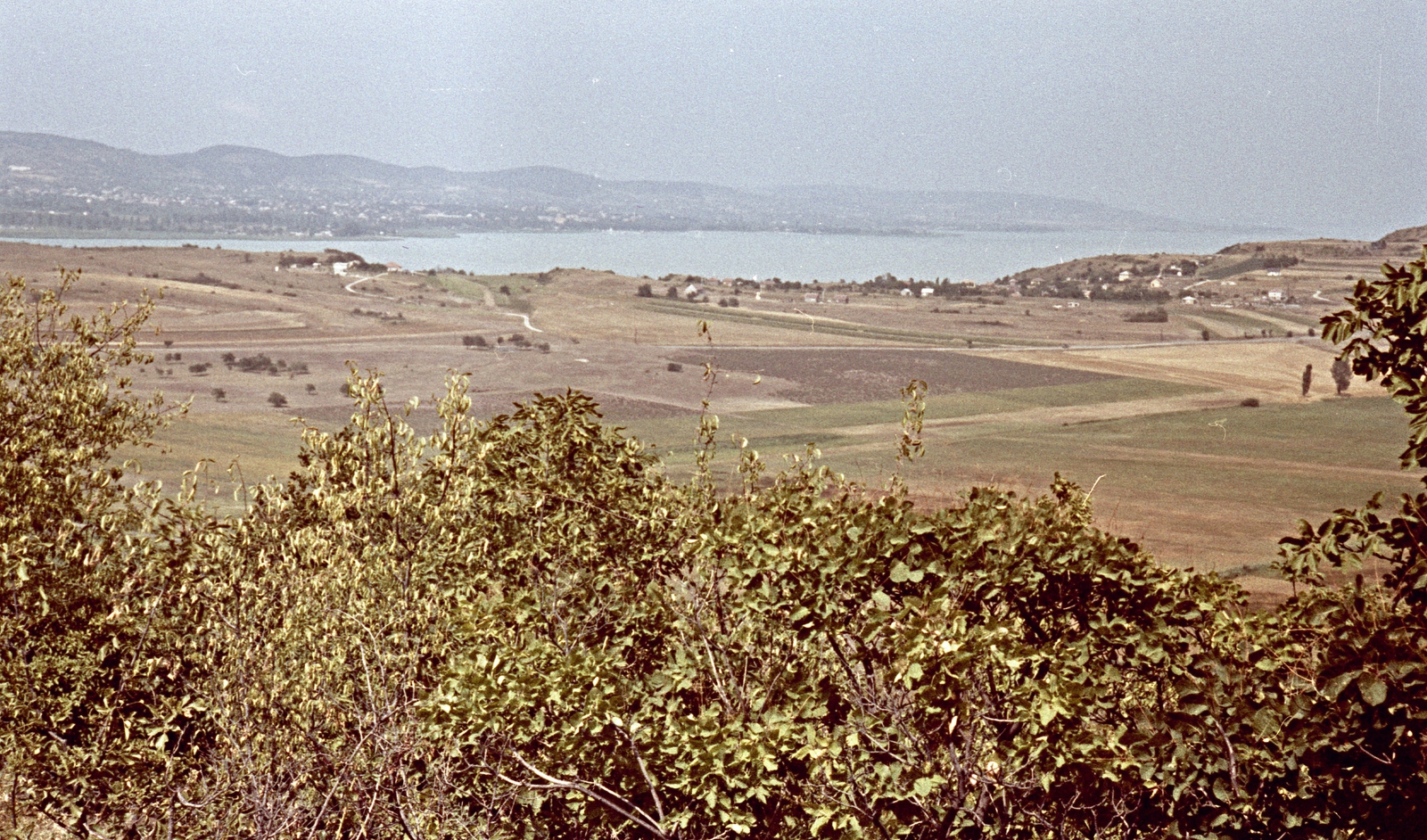 Magyarország,Balaton, Tihanyi-félsziget, Apáti-hegy, kilátás Balatonfüred felé., 1963, Herbály István, színes, látkép, Fortepan #58856