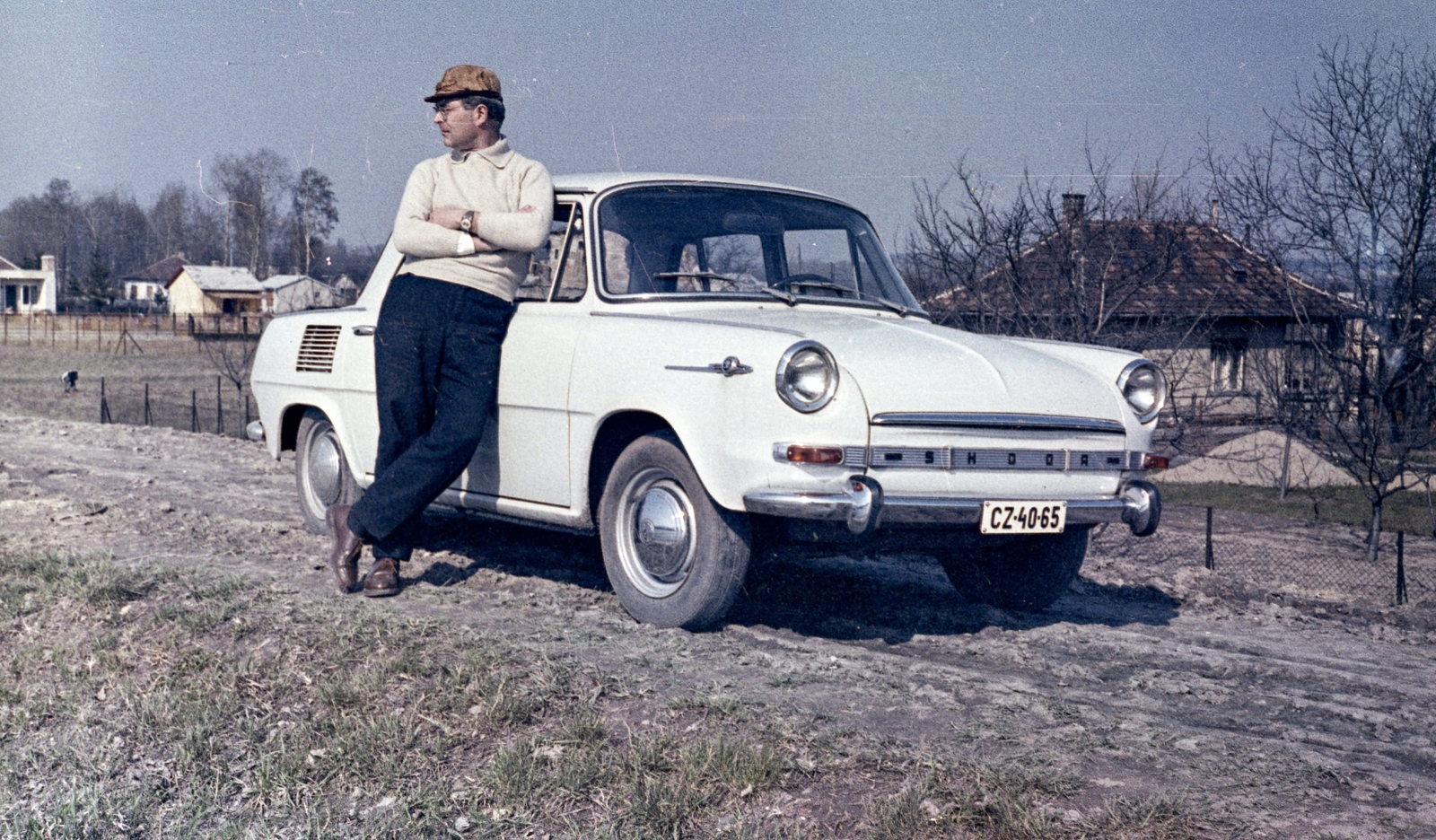 Magyarország, Skoda 1000 MB típusú személygépkocsi., 1970, Herbály István, színes, csehszlovák gyártmány, Skoda-márka, Skoda 1000 MB, rendszám, Fortepan #58945